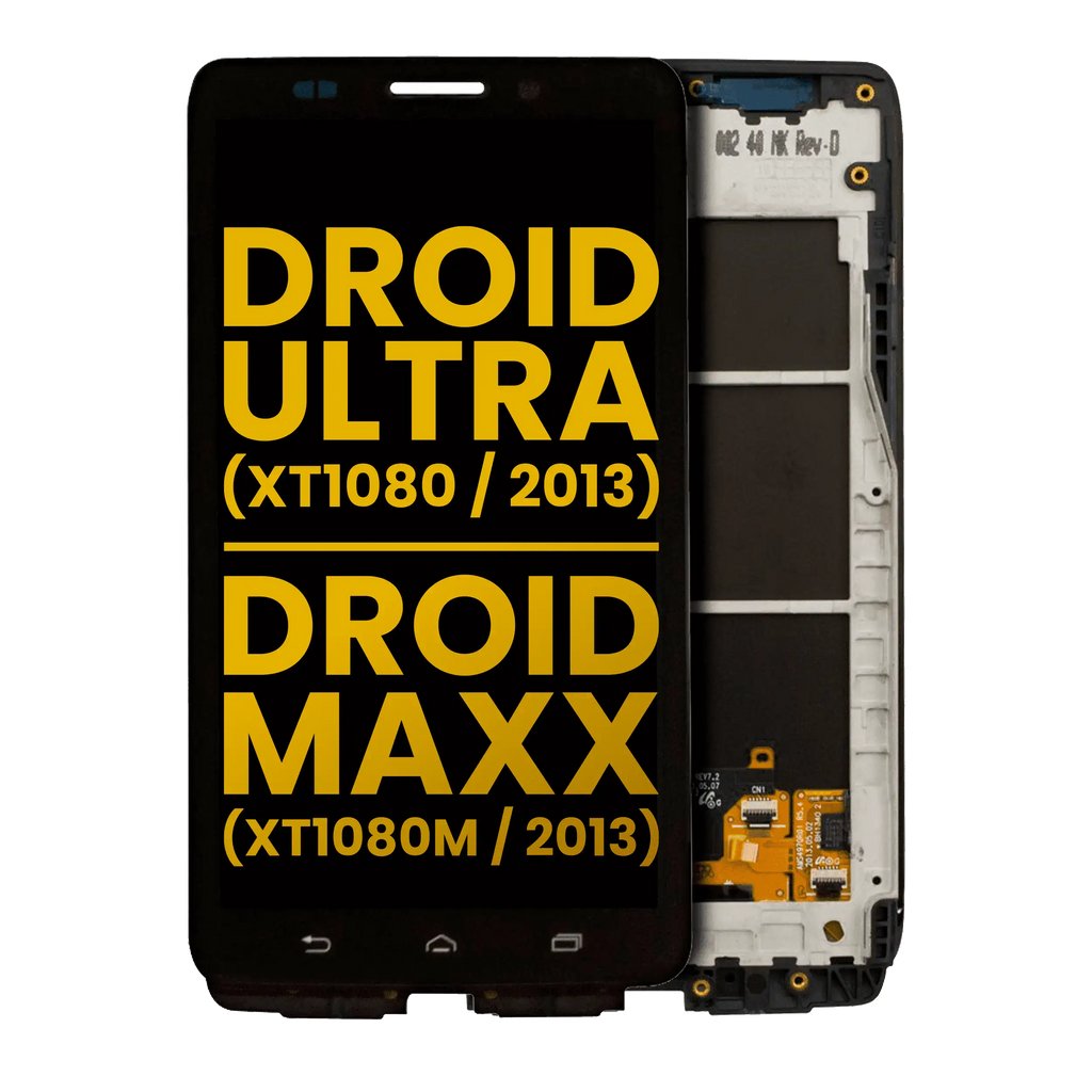 LCD Display with Frame for Motorola Droid Maxx (XT1080 / 2013) (Refurbished) (Black)