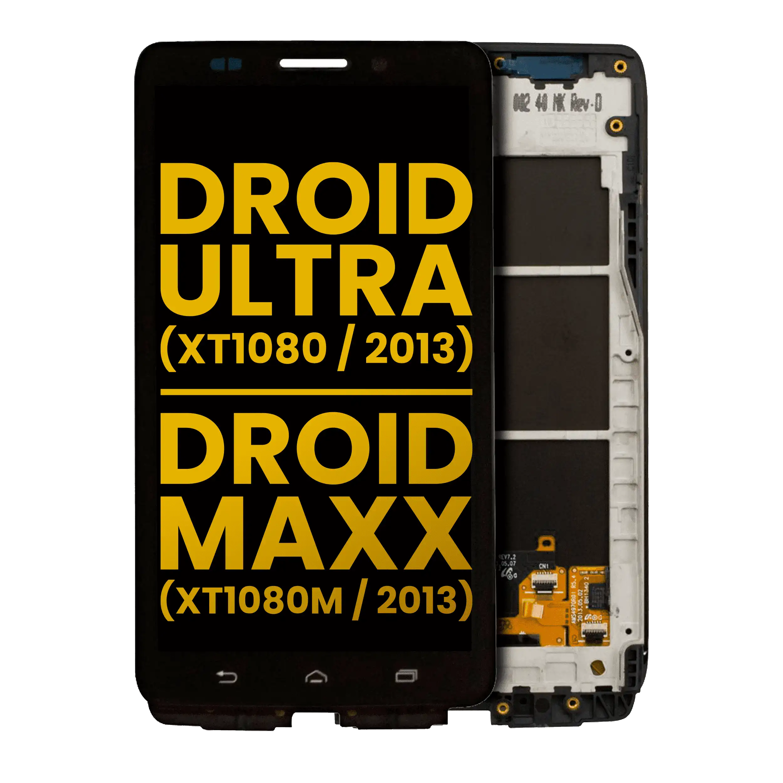 LCD Display with Frame for Motorola Droid Maxx (XT1080 / 2013) (Refurbished) (Black)