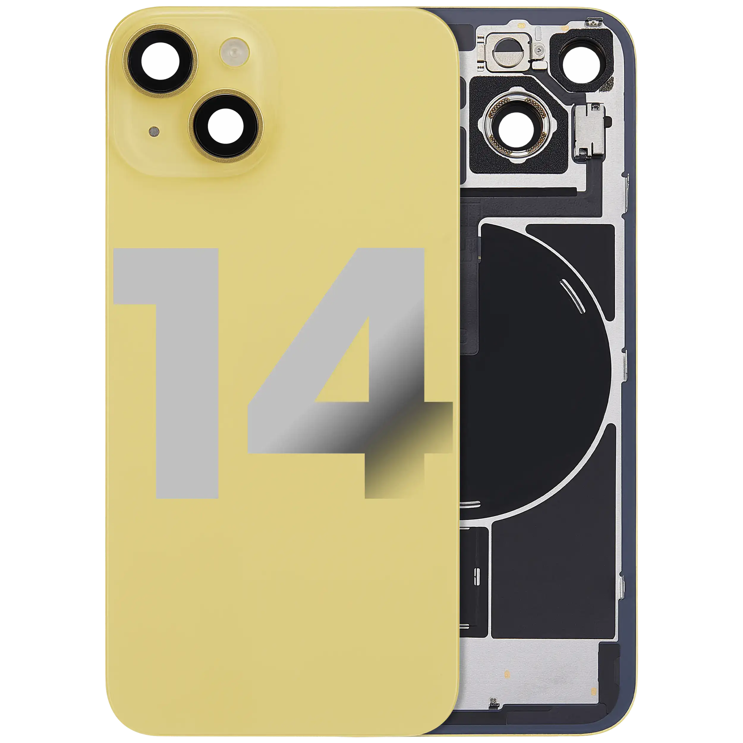 Original Apple-Ausbau A gebraucht – iPhone 14 Backcover Gelb