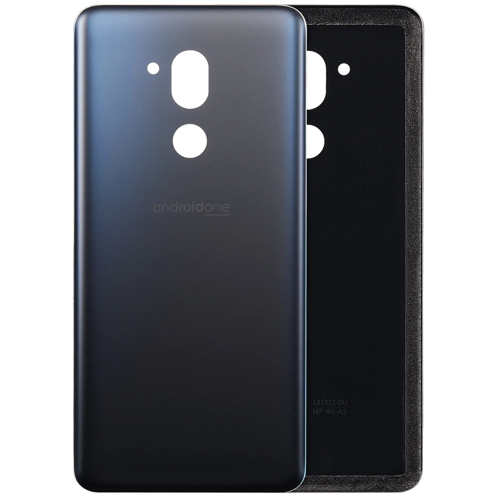 Back cover with pre-installed adhesive for LG G7 One (New Aurora Black)
