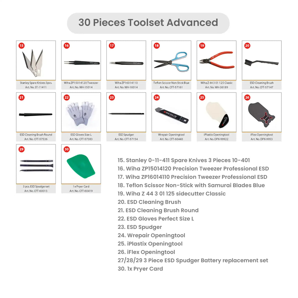 30-piece Advanced Tool Set (Wrepair)