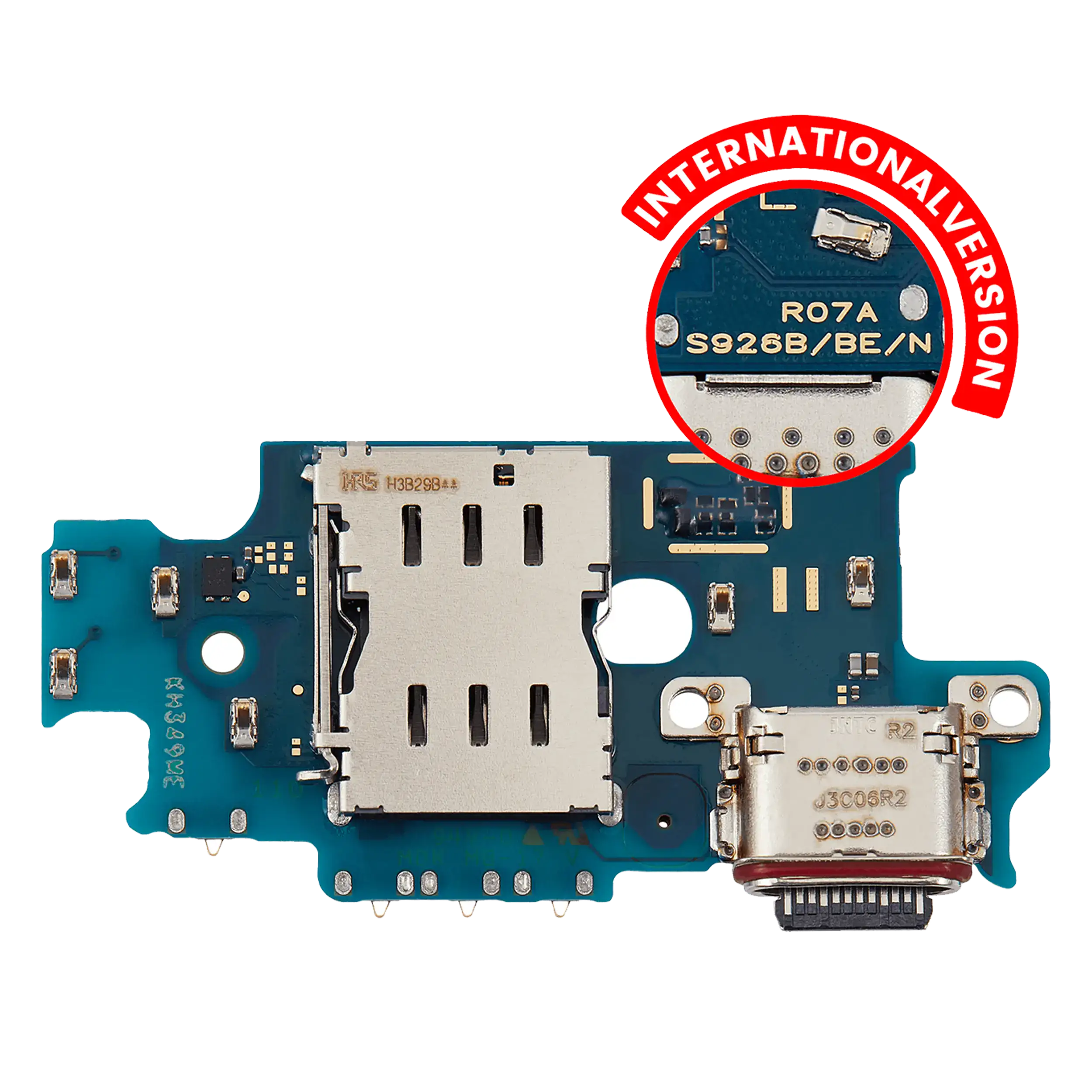 Charging Port Board with SIM Card Reader for Samsung Galaxy S24 Plus 5G (S926B) (International Version) (Premium)