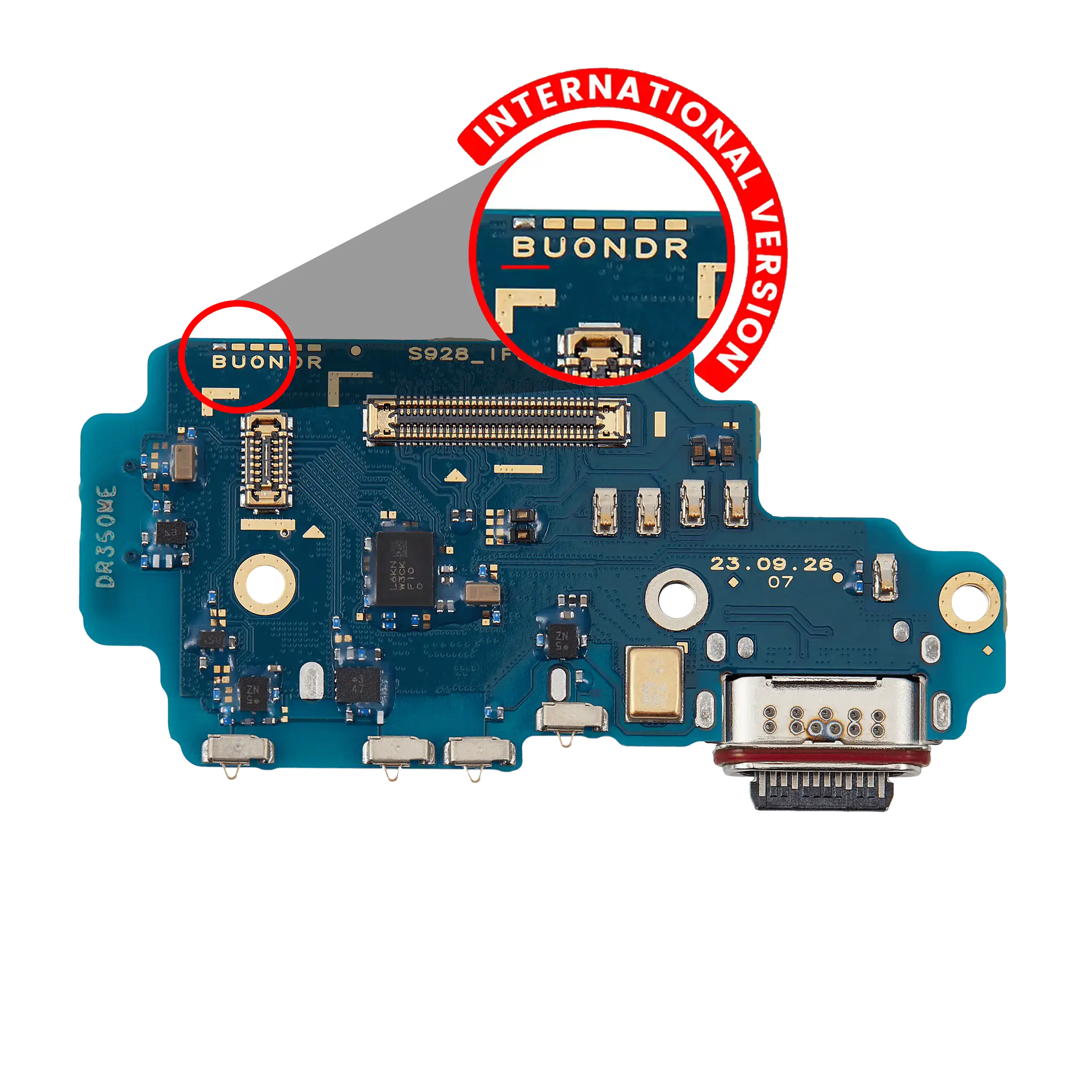 Charging Port Board with SIM Card Reader for Samsung Galaxy S24 Ultra 5G (S928B) (International Version) (Premium)