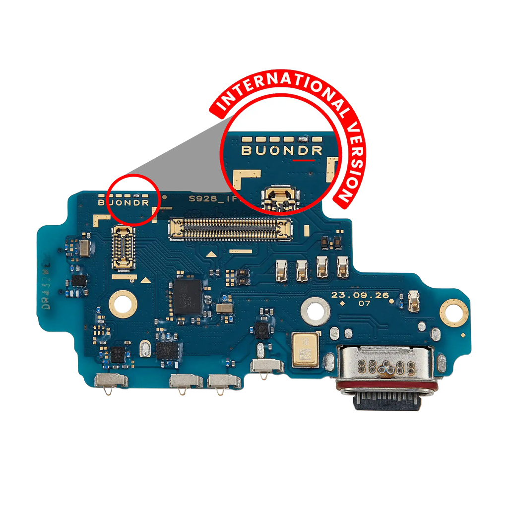 Charging Port Flex Cable with SIM Card Reader for Samsung Galaxy S24 Ultra 5G (S928D) (International Version) (Premium)