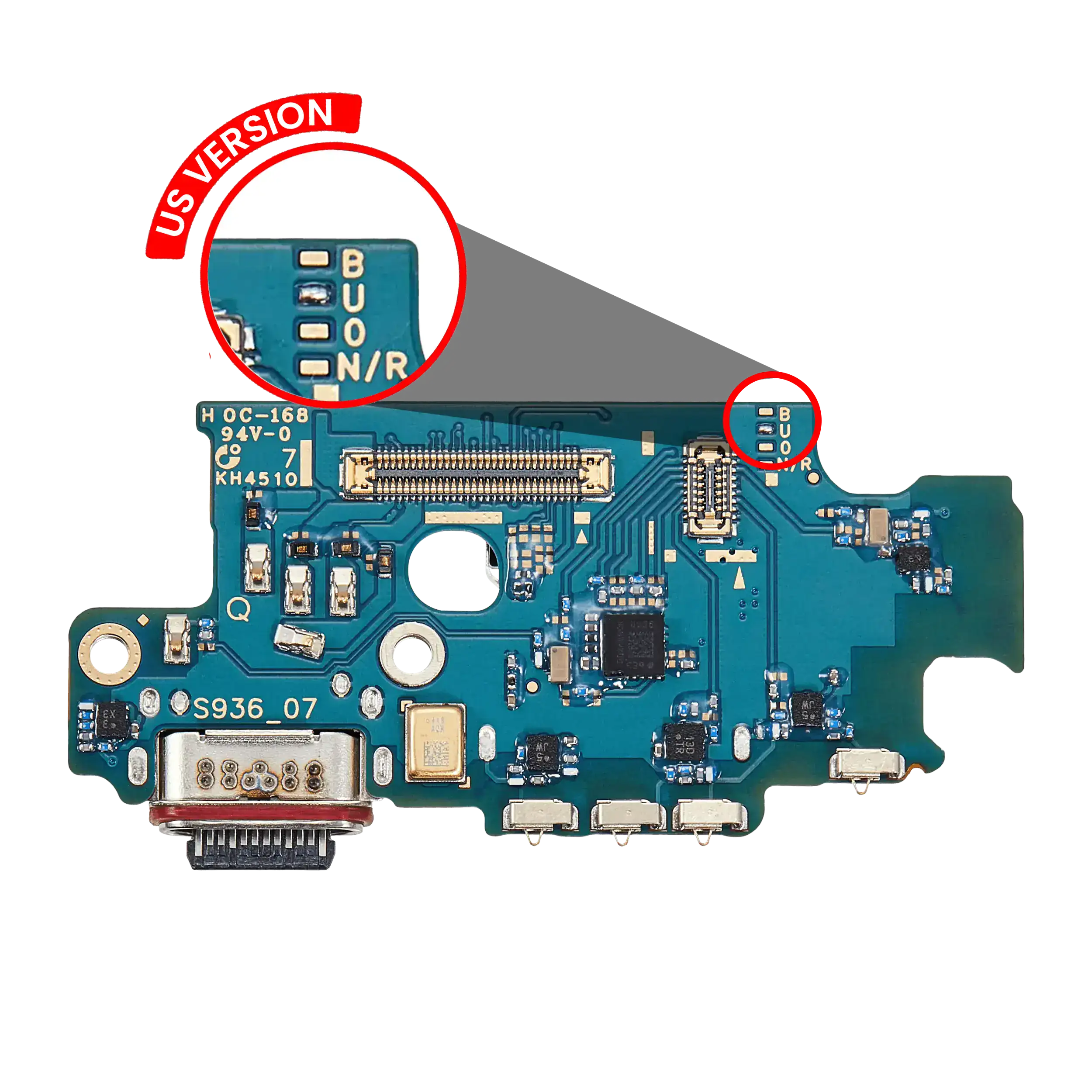 Charging Port PCB with SIM Card Reader for Samsung Galaxy S25 Plus 5G (S936U) (US Version) (Premium)