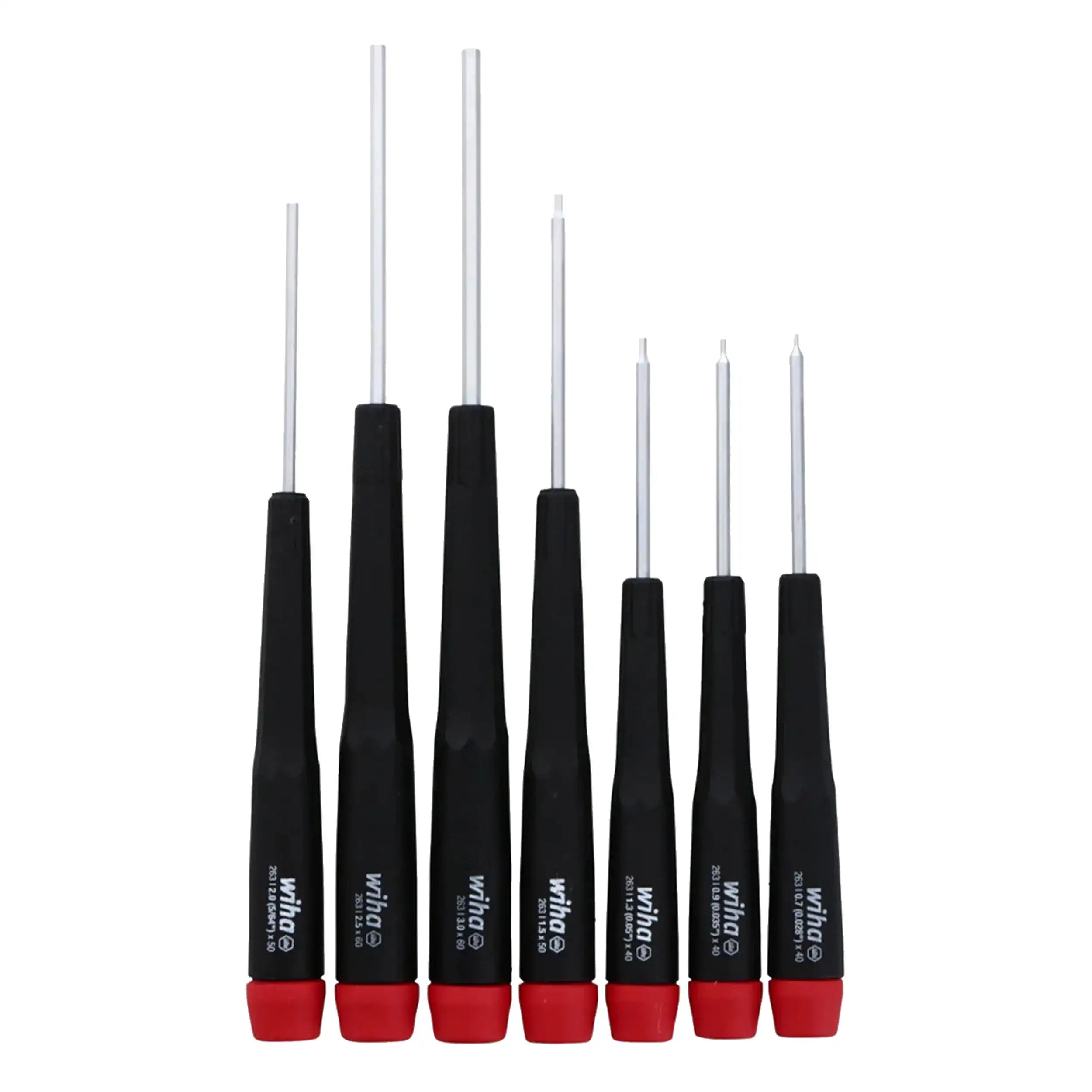 Wiha 7-piece Precision Hex Screwdriver Set, Metric (26390)