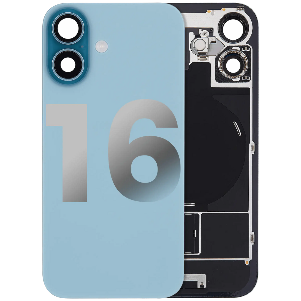 Back Cover with MagSafe Magnet, NFC & Flash Flex Cable for iPhone 16 (Used, Quality B, Teal)