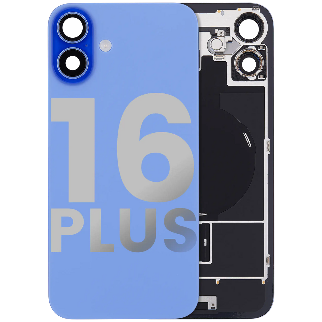 Back Cover with MagSafe Magnet, NFC, and Flash Flex Cable for iPhone 16 Plus (Used OEM Part, Grade B) (Ultramarine)