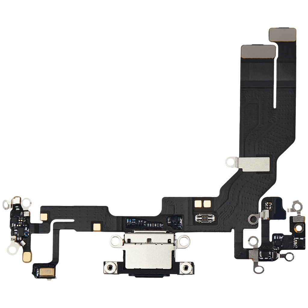 Charging Port Flex Cable for iPhone 16e (Premium) (Black)