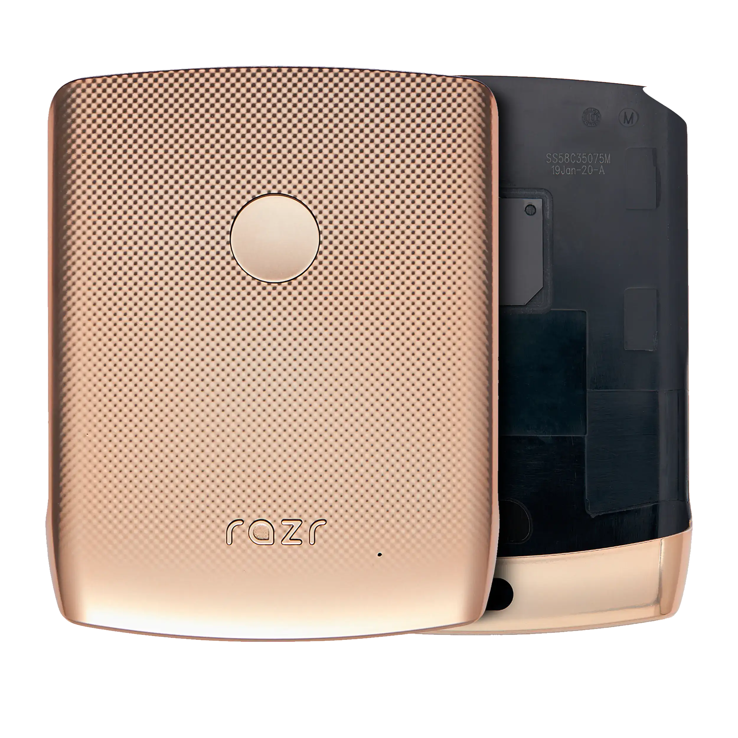 Glas-Backcover für Motorola Razr (XT2000-1 / 2019) in Blush Gold