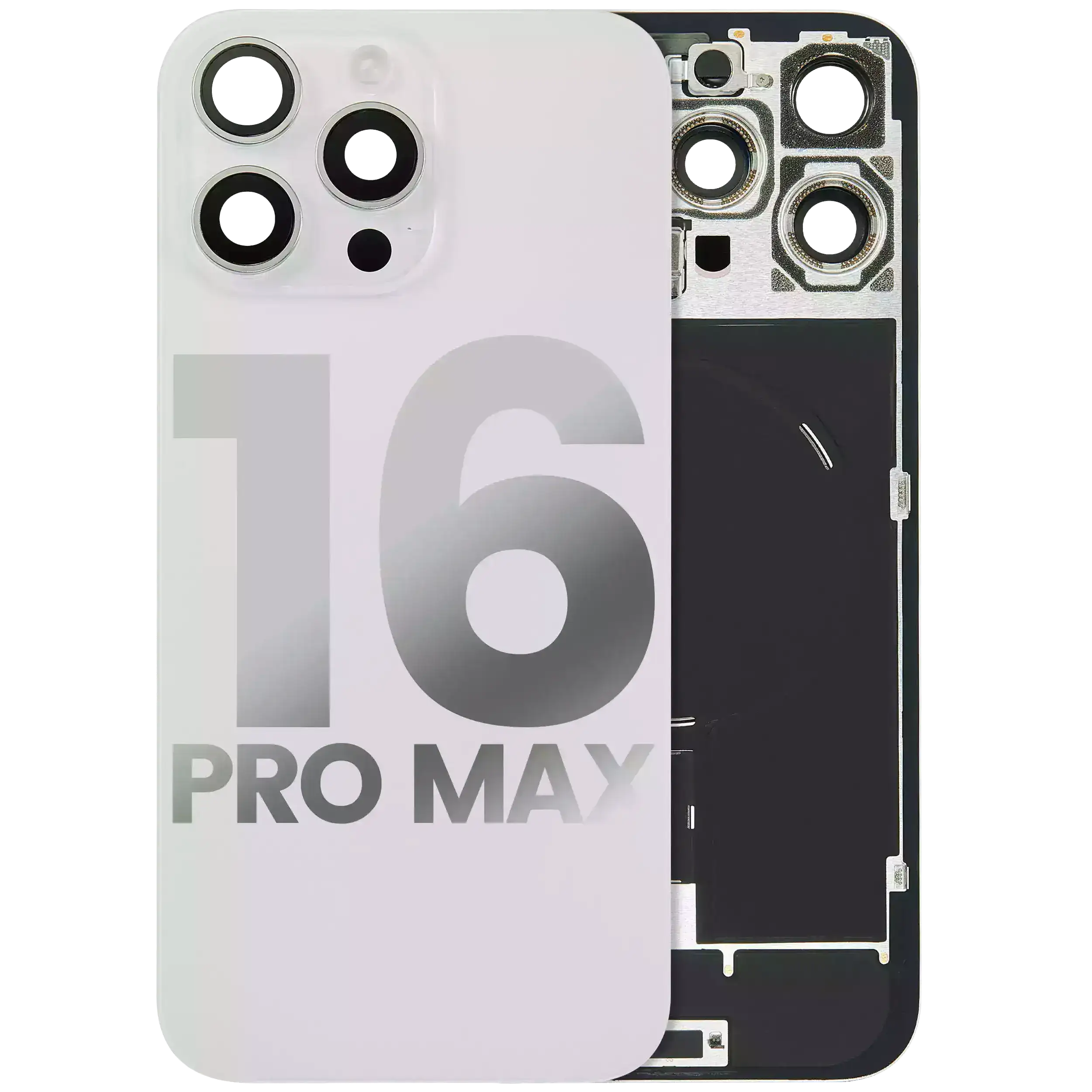 Back Cover with MagSafe Magnet, NFC, and Flash Flex Cable for iPhone 16 Pro Max – Used OEM Part, Grade A