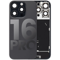 Back cover with MagSafe magnet, NFC & flash flex cable for iPhone 16 Pro (used OEM pull, B quality, Black Titanium)