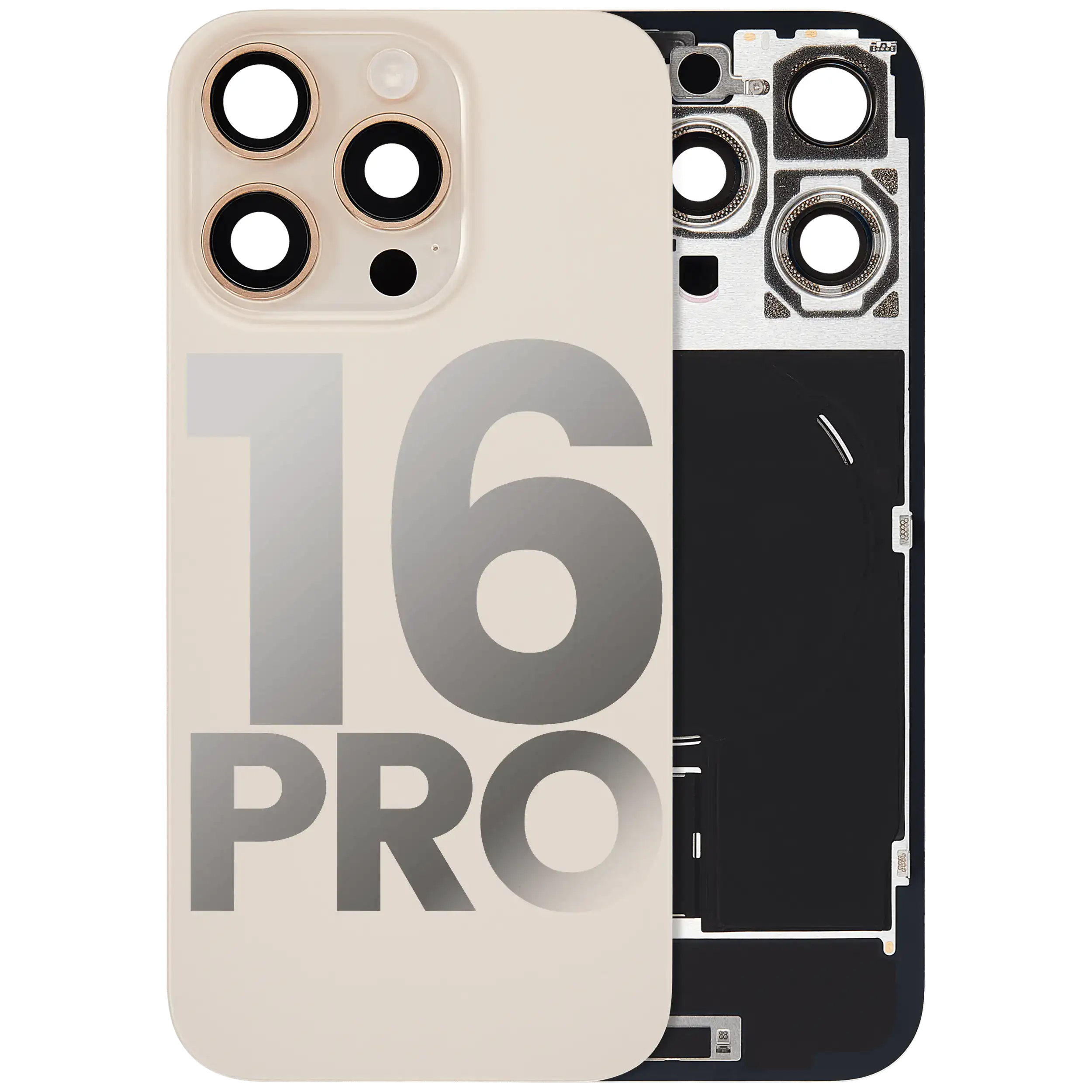 Backcover mit MagSafe, NFC, Blitz-Flexkabel für iPhone 16 Pro (Ausbau B) Desert