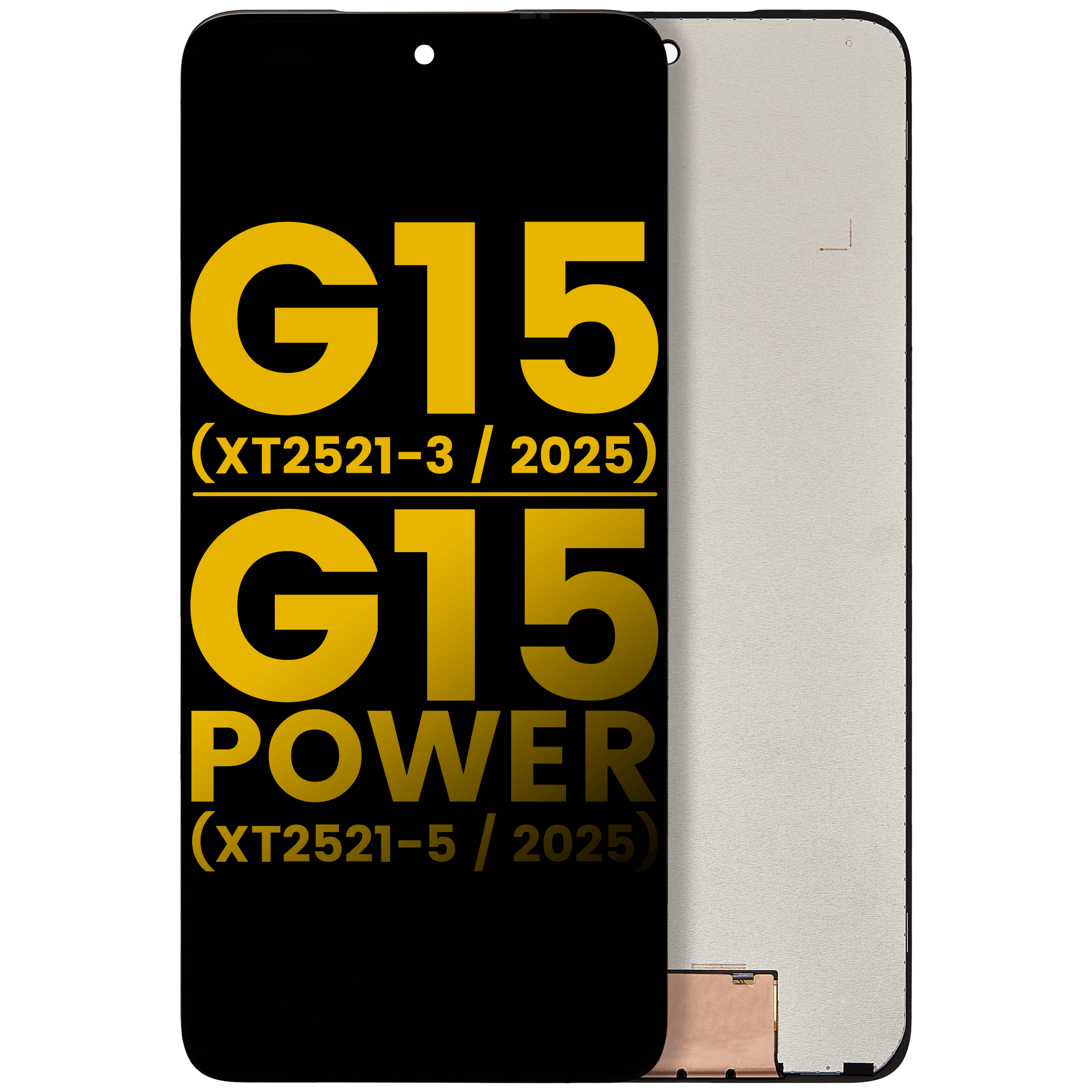 LCD-Display ohne Rahmen für Motorola Moto G15/G15 Power 2025 Refurbished