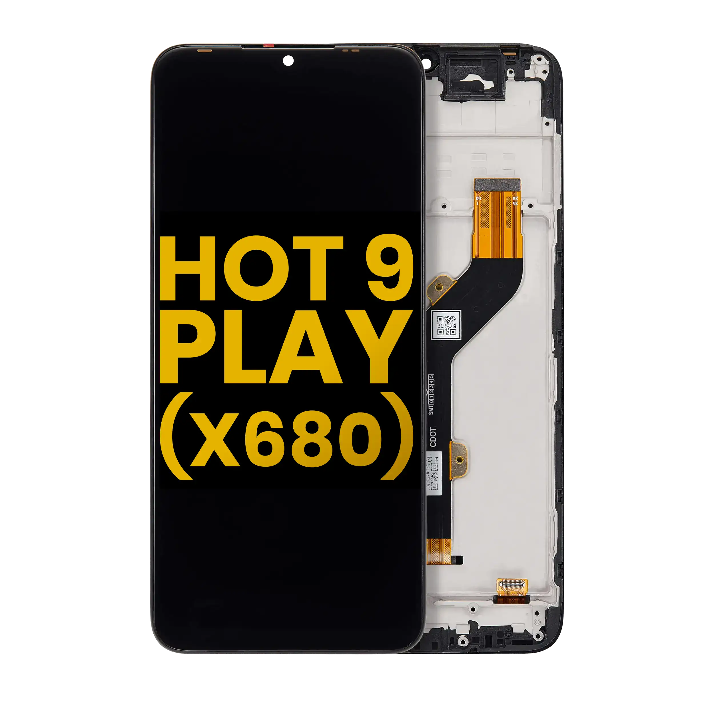 LCD-Display mit Rahmen für Infinix Hot 9 Play (X680) (Refurbished) (Alle Farben)