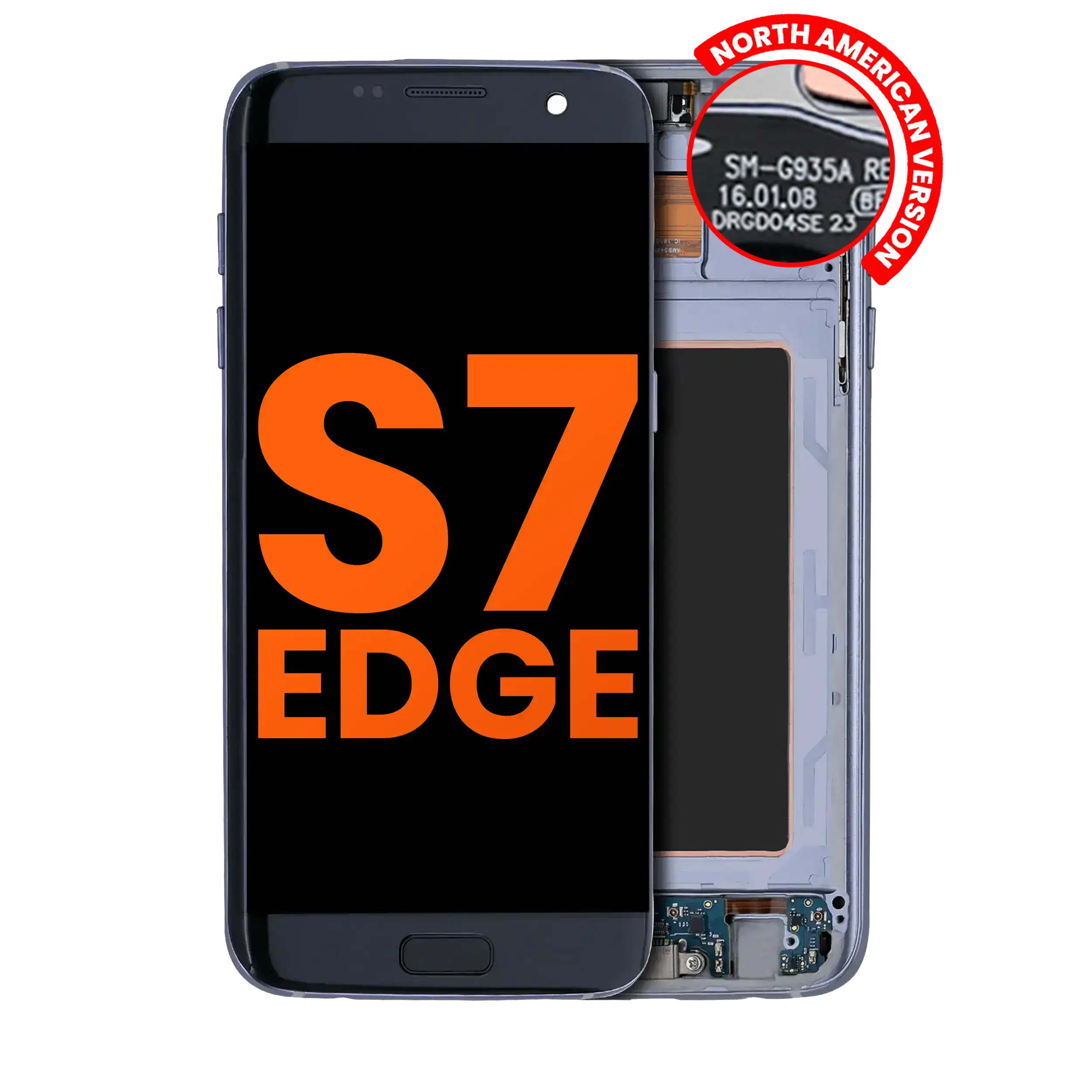 OLED-Display mit Rahmen für Samsung Galaxy S7 Edge G935A (North American Version) (Blemish: Qualität B) (Black Onyx)