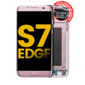 OLED-Display mit Rahmen Samsung Galaxy S7 Edge Rose Gold Refurbished