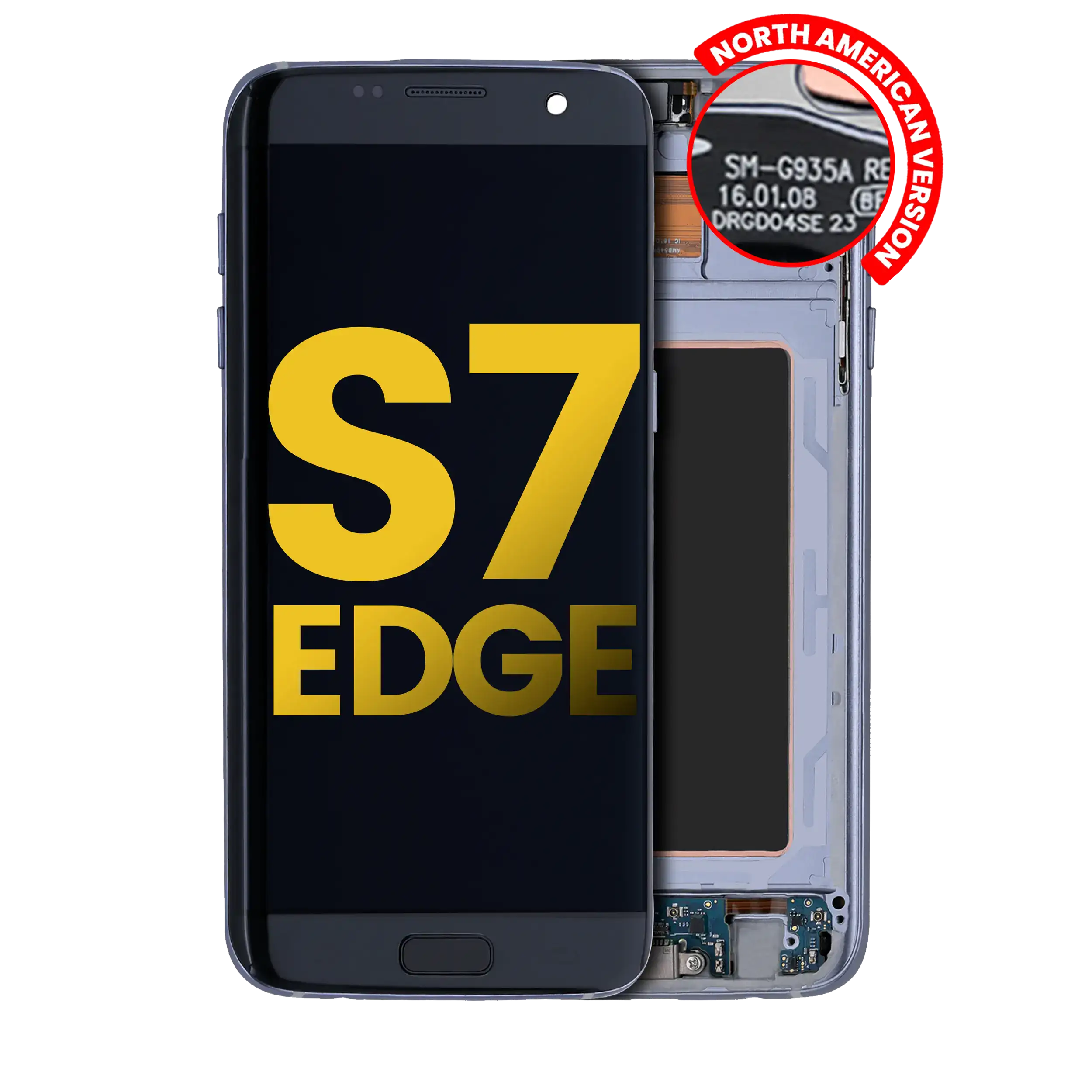 OLED Display with Frame for Samsung Galaxy S7 Edge G935A (North American Version) (Refurbished) (Black Onyx)