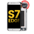 OLED-Display mit Rahmen für Samsung Galaxy S7 Edge Refurbished Silber