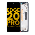 LCD-Display mit Rahmen für Motorola Edge 20 Pro Generalüberholt Midnight Blau