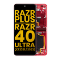 Inner OLED Display with Frame for Motorola Moto Razr Plus 2023 / Razr 40 Ultra (XT2321 / 2023) (Refurbished) (Viva Magenta)