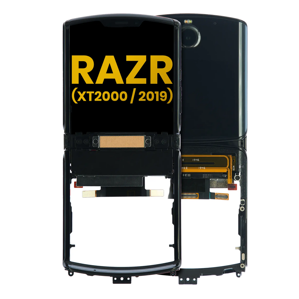 Äußeres OLED-Display mit Rahmen für Motorola Razr (2019) Refurbished Noir Black