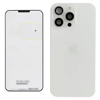 Back Cover with MagSafe Magnet, NFC, and Flash Flex Cable for iPhone 15 Pro Max (Original OEM) (White Titanium)