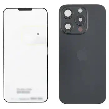 Back Cover with MagSafe Magnet, NFC, and Flash Flex Cable for iPhone 15 Pro (Original OEM, UK/EU Version, Black Titanium)