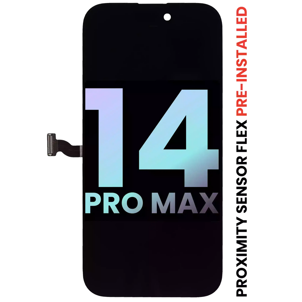 OLED Display with Pre-installed Proximity Sensor Flex Cable for iPhone 14 Pro Max (Service Pack)