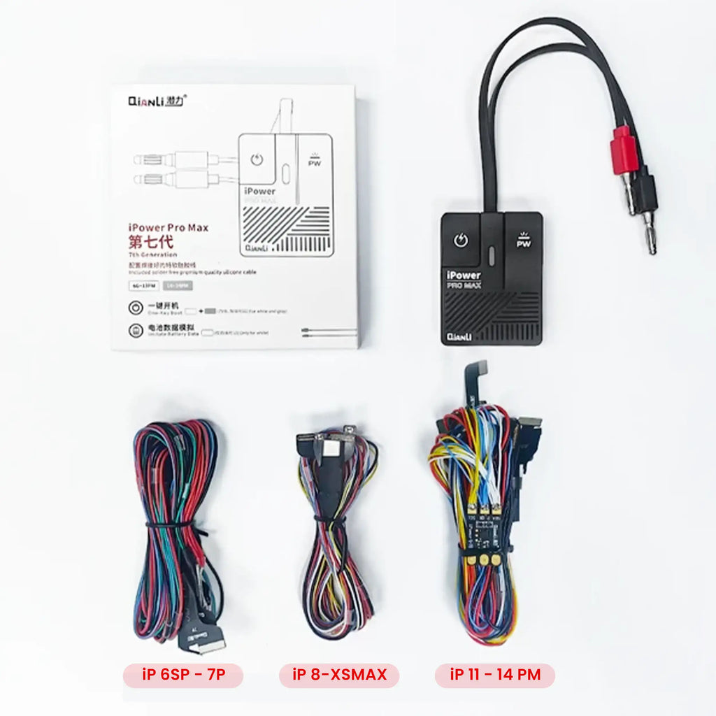 iPower Pro Max (7th Generation) DC Power Supply Cable with On/Off Switch for iPhone 6 to 14 Pro Max (V2.2) Qianli