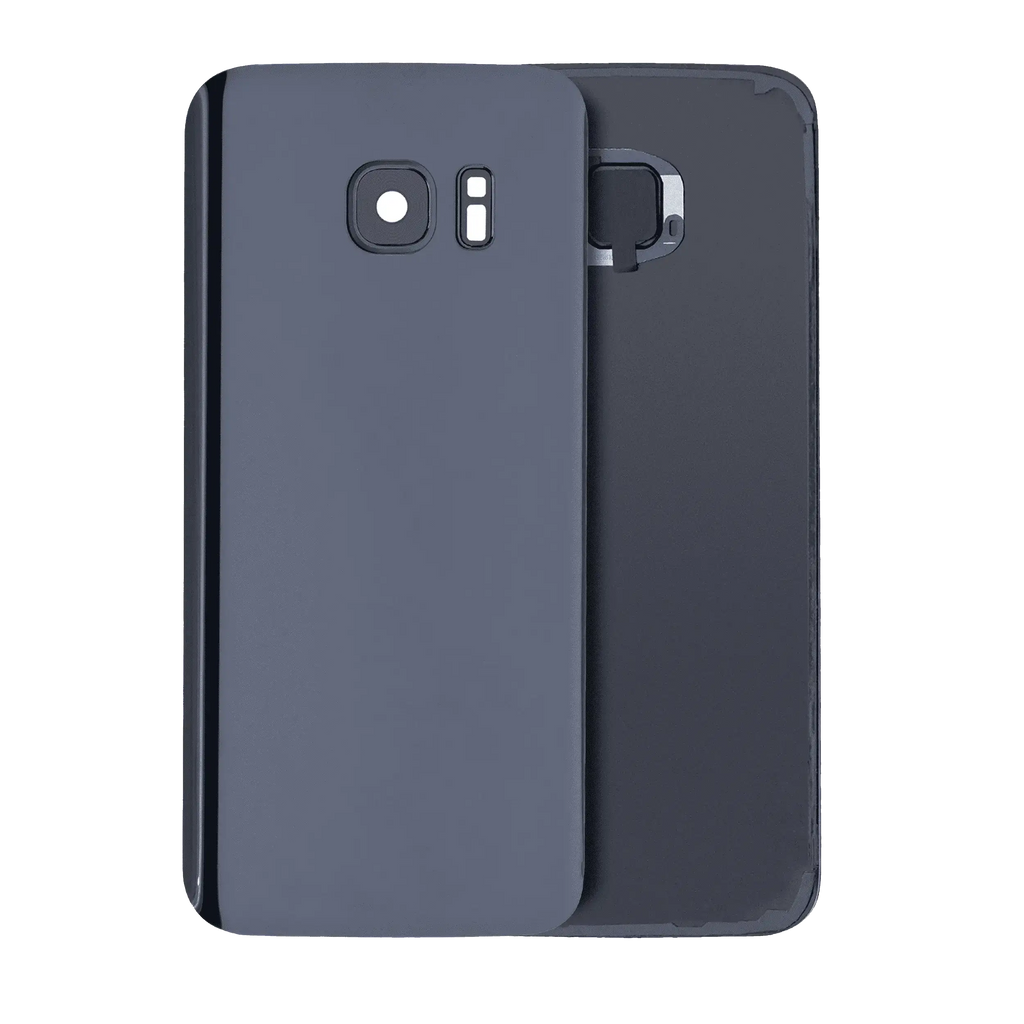 Backcover mit Kameralinse Samsung Galaxy S7 ohne Logo Aftermarket Plus Schwarz
