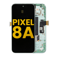 OLED Display with Frame and Fingerprint Sensor for Google Pixel 8A (Refurbished, Aloe)