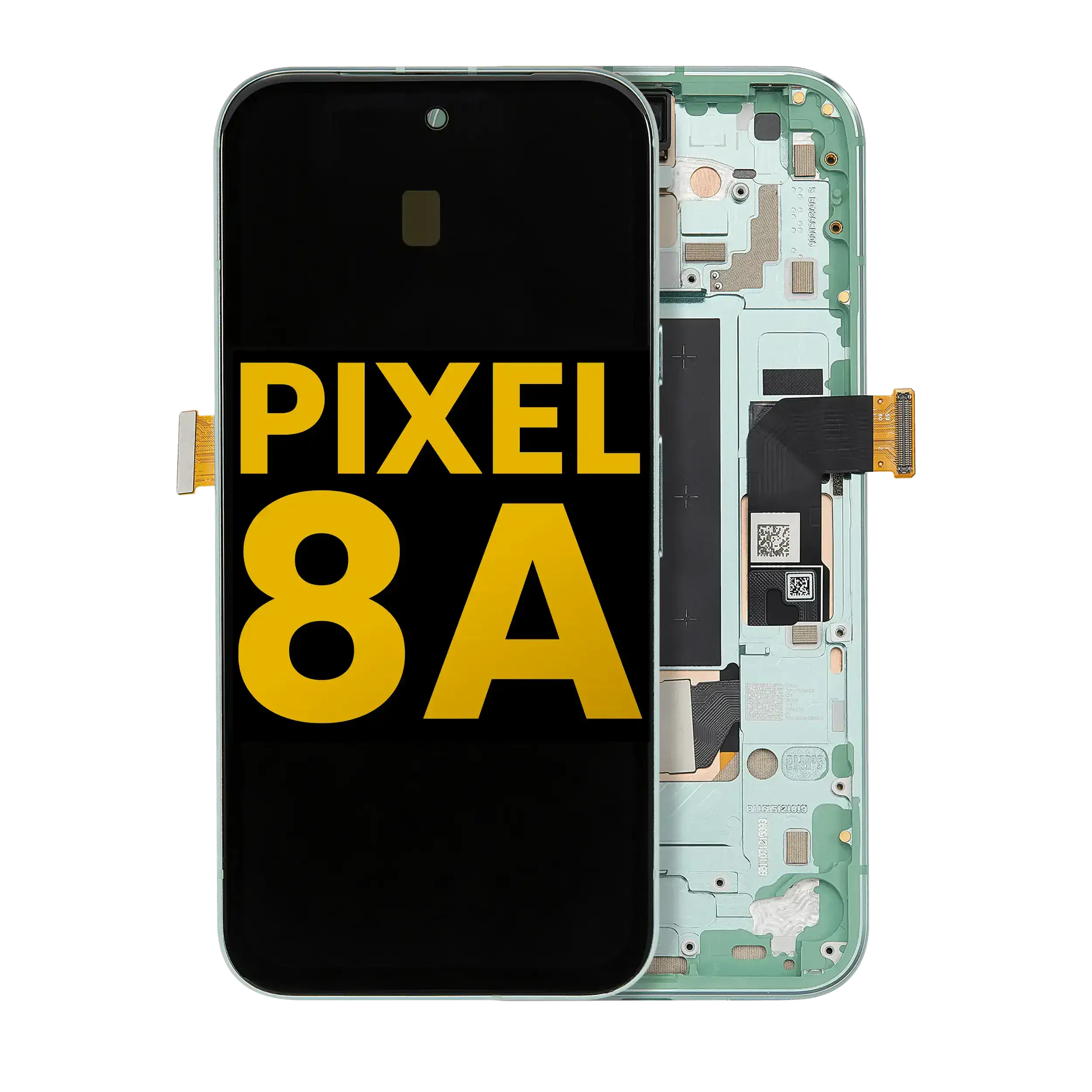 OLED Display with Frame and Fingerprint Sensor for Google Pixel 8A (Refurbished, Aloe)