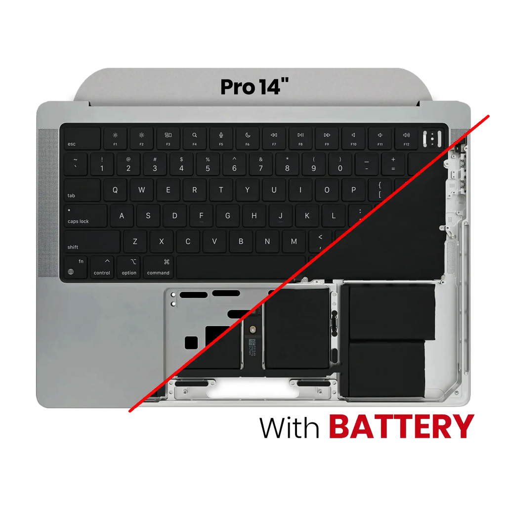 Top case with battery and keyboard for MacBook Pro 14" (A2442 / Late 2021) / Pro 14" (A2779 / Early 2023) (US Keyboard) (Space Gray)