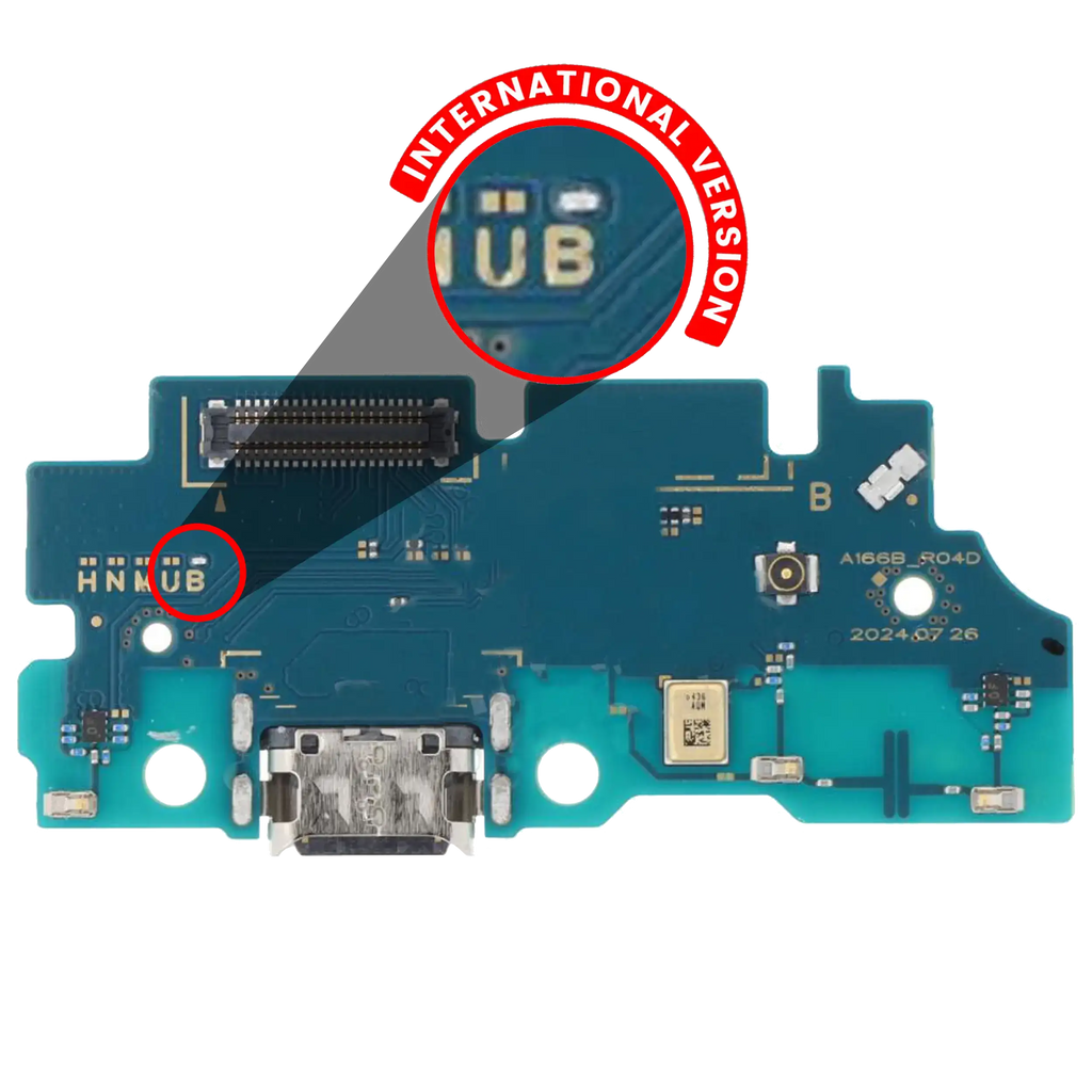 Charging Port with PCB for Samsung Galaxy A16 5G (A166B / 2024) (International Version) (Aftermarket Plus)