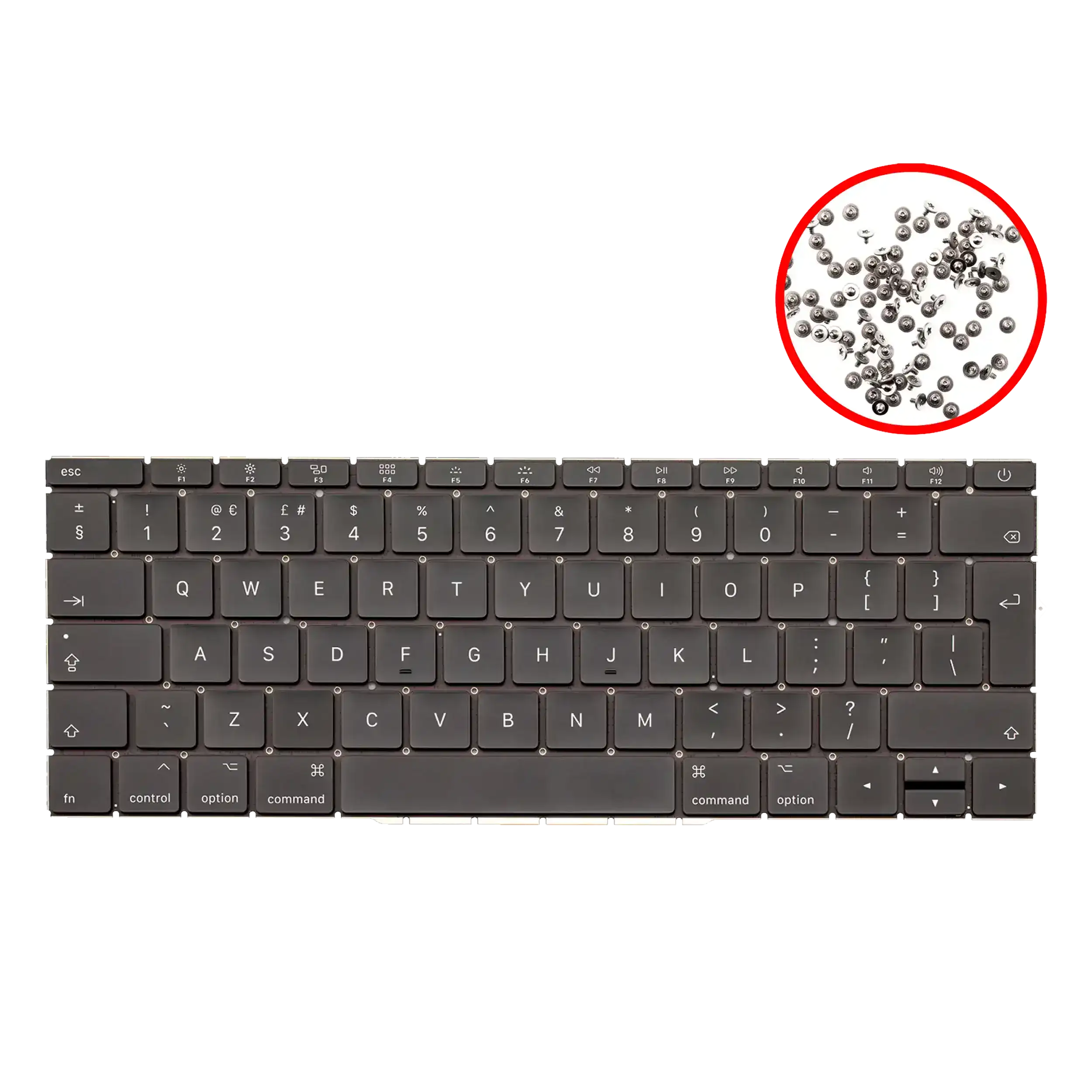 Beleuchtete Tastatur mit Schrauben für MacBook Pro 13" A1708 2016-2017 UK