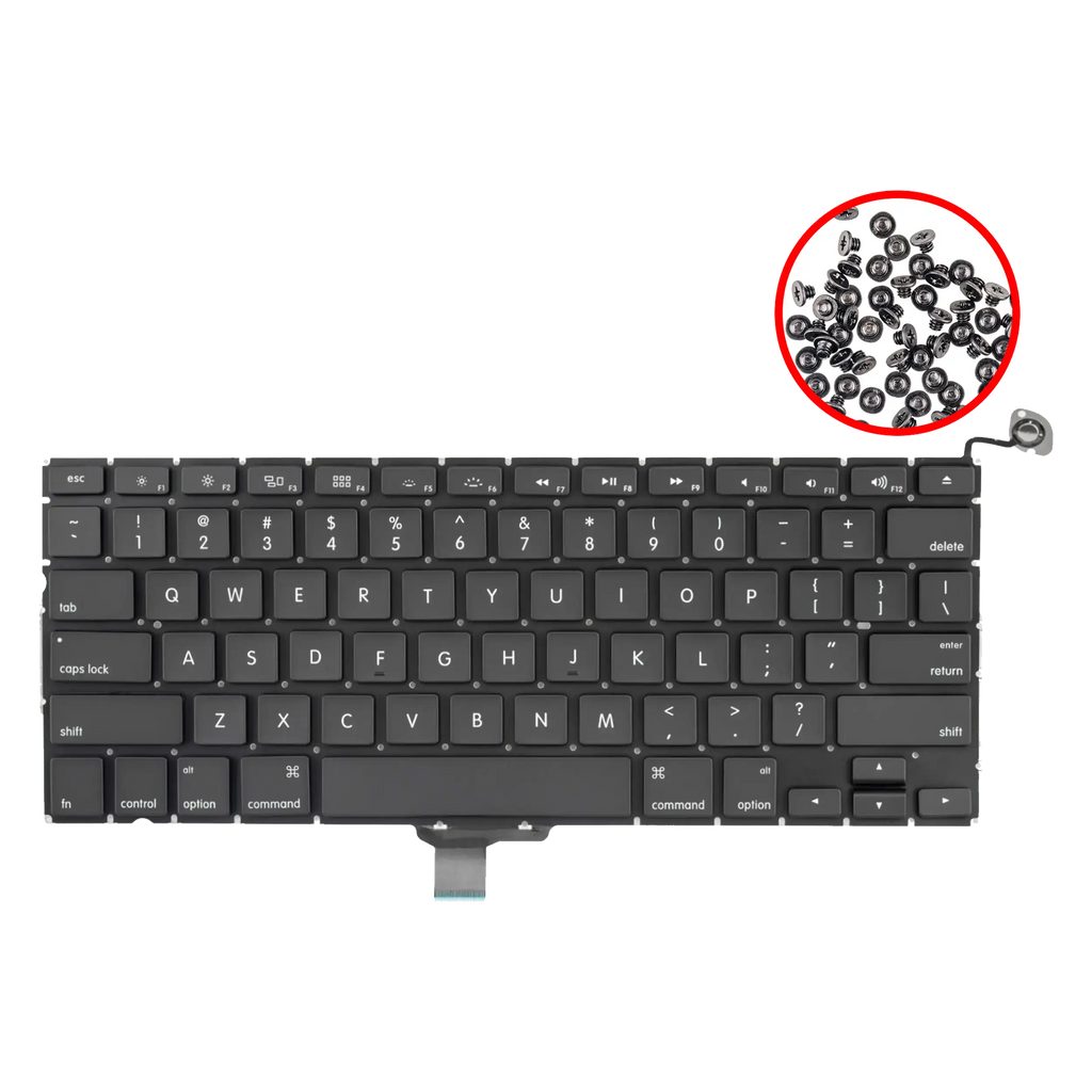 Tastatur m. Hintergrundbeleuchtung US English mit Schrauben f. MacBook Pro 13 A1