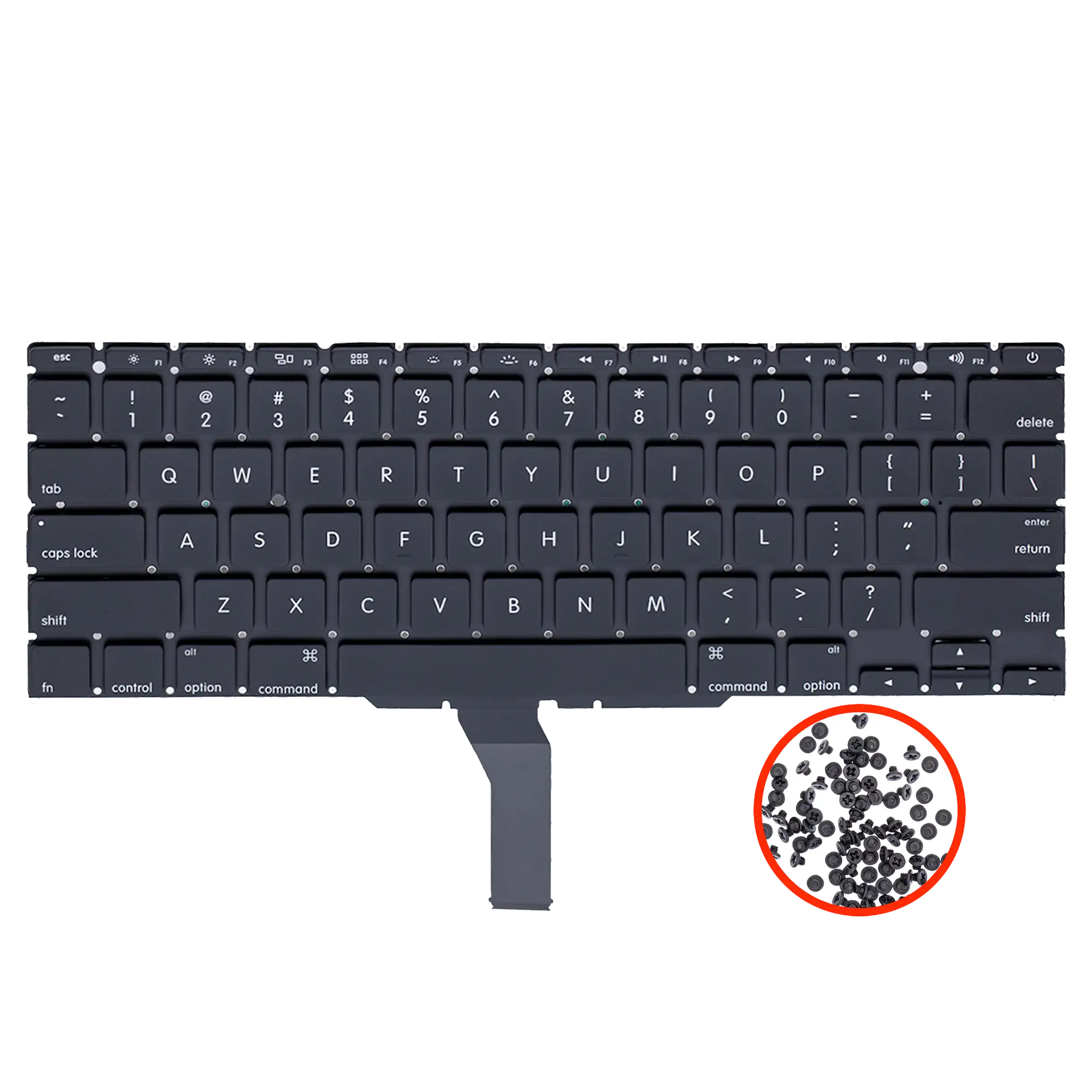 Tastatur beleuchtet US English + Schrauben MacBook Air 11 A1465/A1370