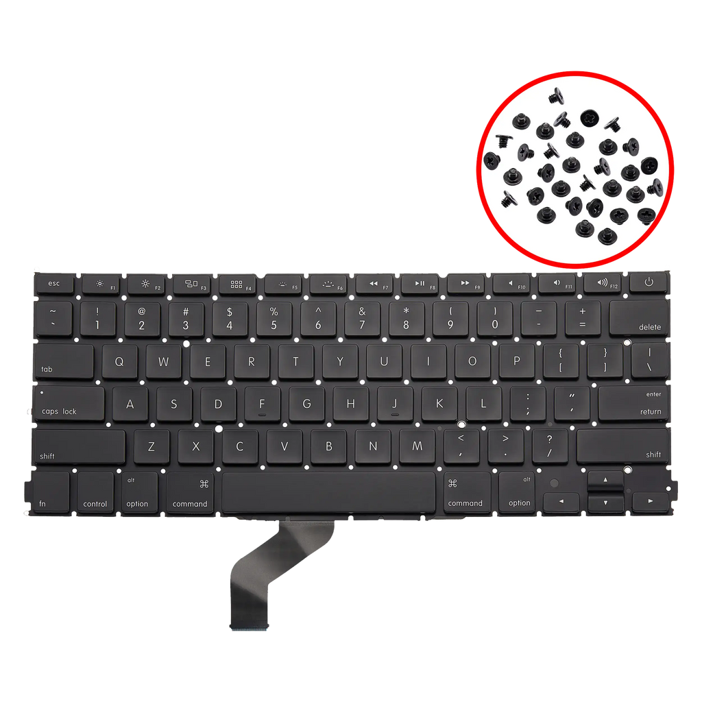 Backlit keyboard with screws (US English) for MacBook Pro 13" A1425 (2012-2013)