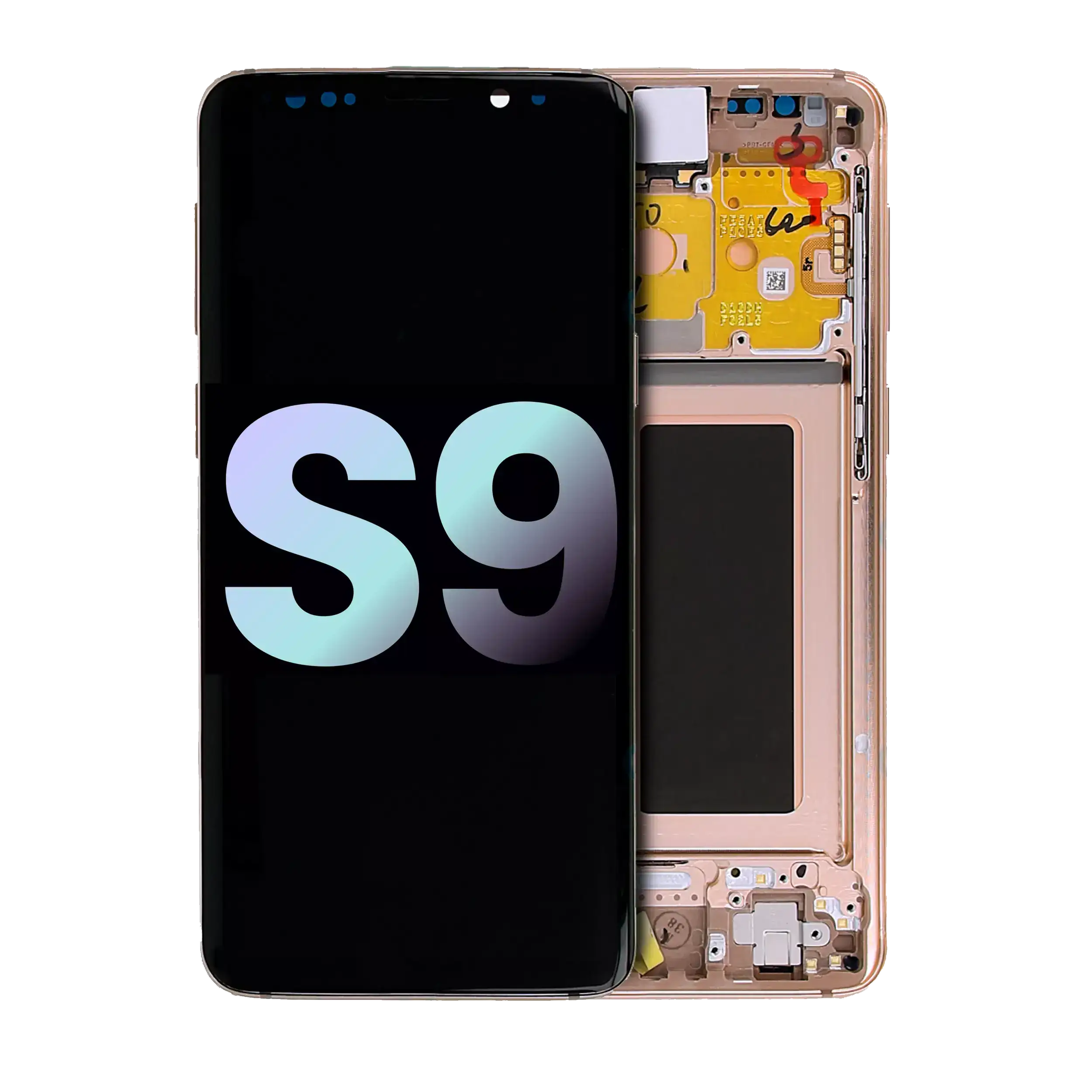OLED-Display mit Rahmen für Samsung Galaxy S9 (Service Pack) (Sunrise Gold)