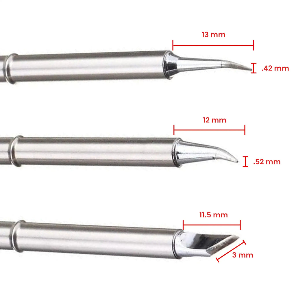 T12 / C12 Soldering Tips (3-piece set) (Aixun)