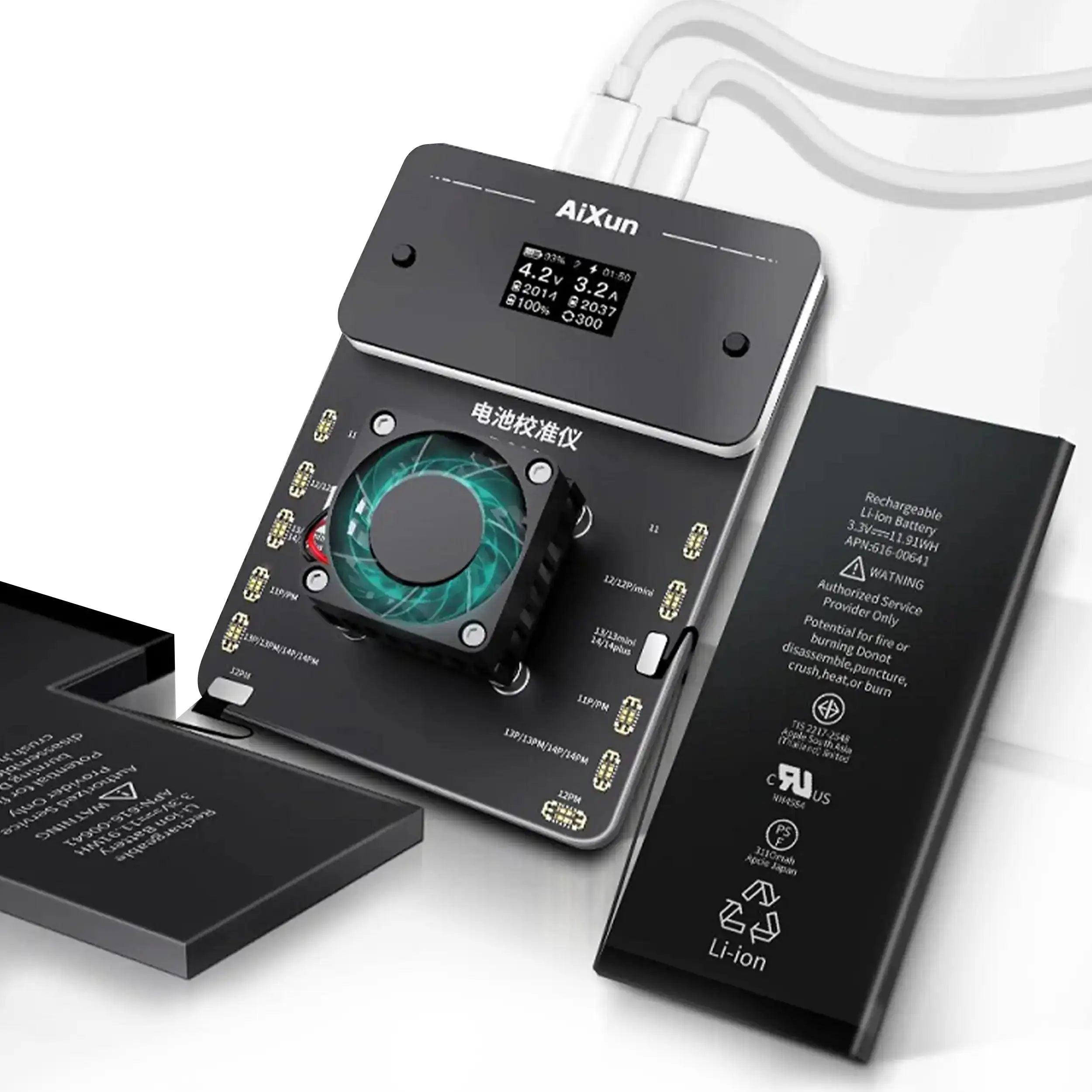 BC02 Dual-Channel Battery Calibrator with Battery Health Calibration for iPhone 11-14 Series (Aixun) (110V / North America)
