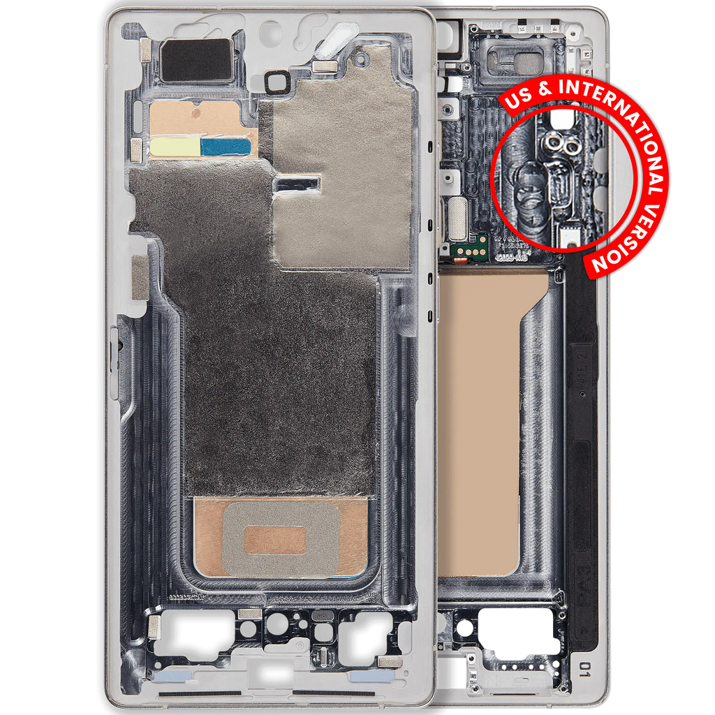 Midframe/Rahmen für Samsung Galaxy S25 Ultra, Titanium White Silver
