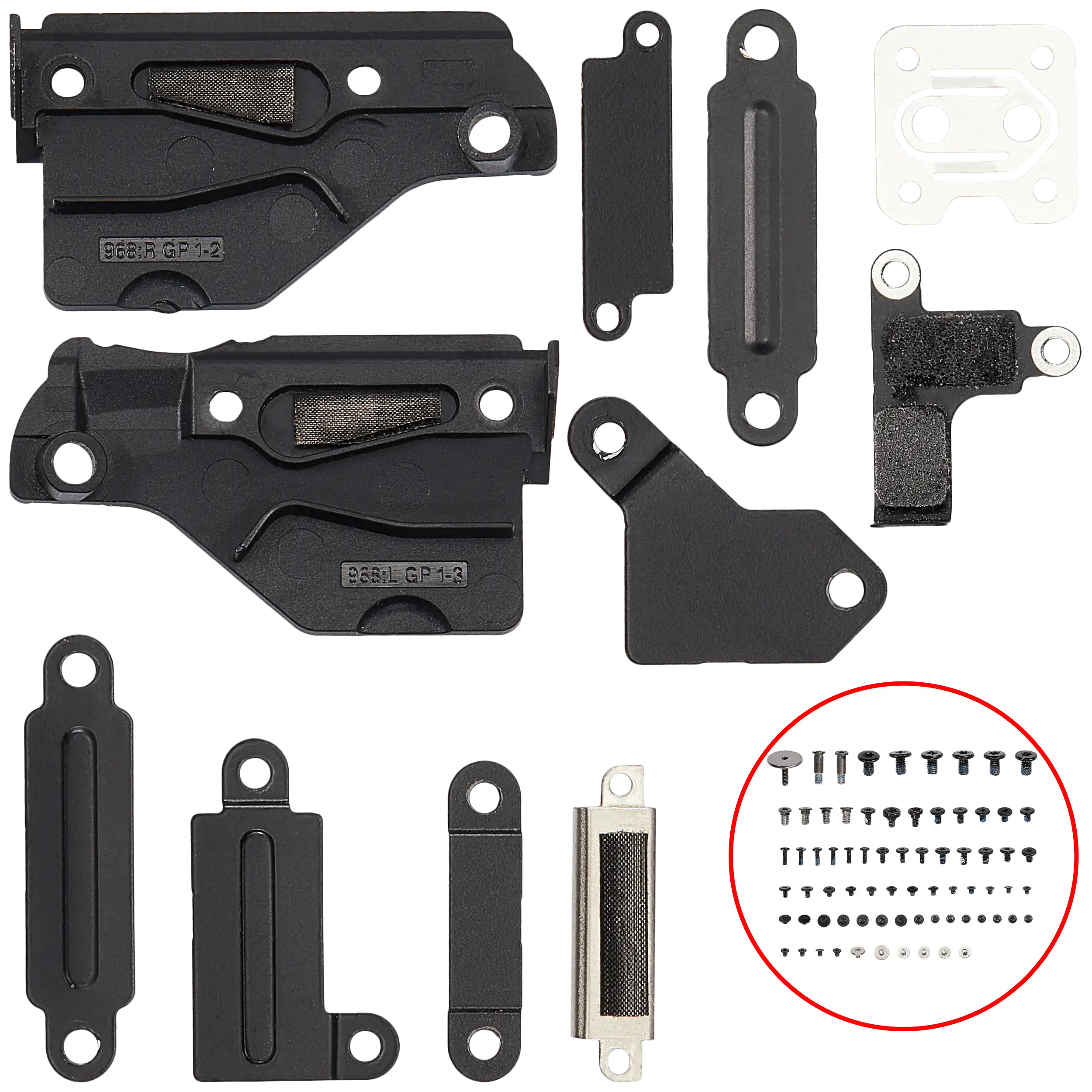 Set Metallhalterungen & Schrauben für MacBook Pro 16" A2141 (2019)