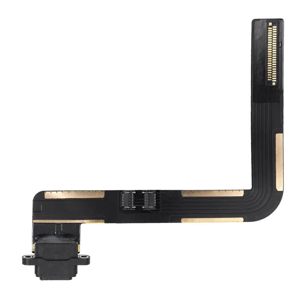 Ladebuchse Flexkabel für iPad Air 1/5/6 (Löten) (Aftermarket Plus) Schwarz