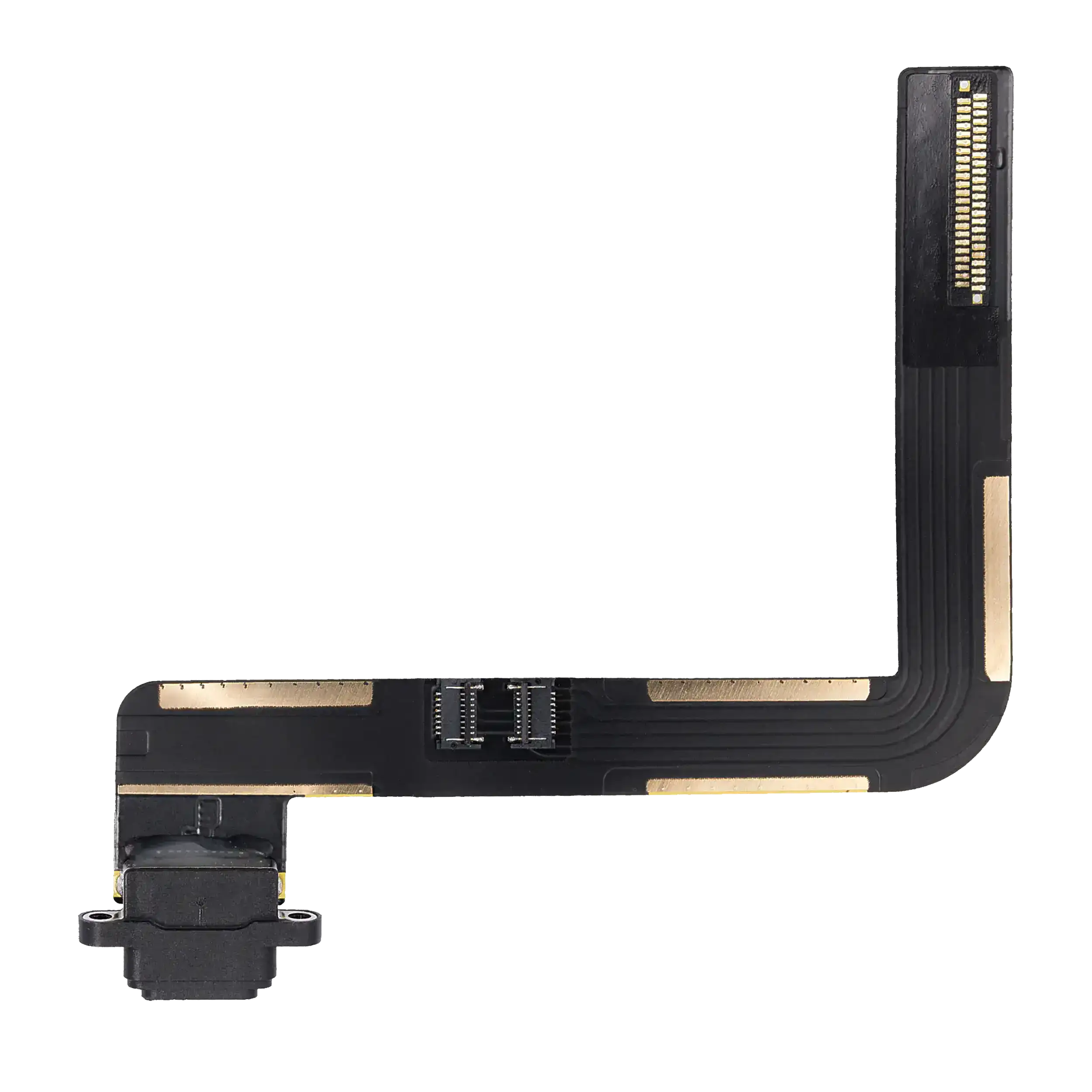 Ladebuchse Flexkabel für iPad Air 1/5/6 (Löten) (Aftermarket Plus) Schwarz