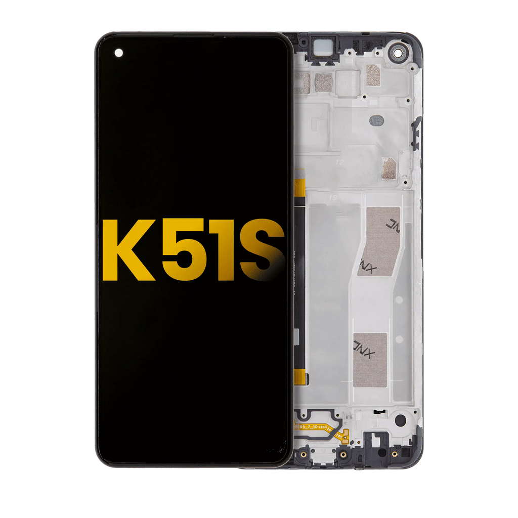 LCD-Display mit Rahmen für LG K51S (Generalüberholt, alle Farben)