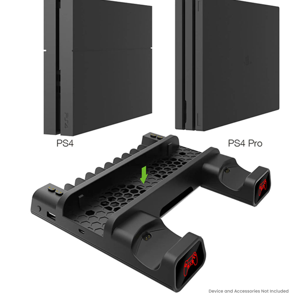 Multifunktionaler Kühl- und Lade-Stand für PlayStation 4 / Slim / Pro (DOBE)