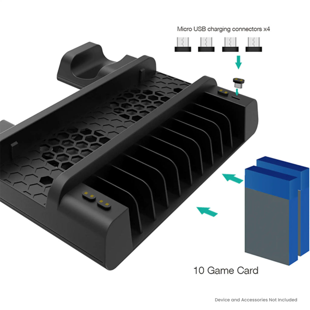 Multifunktionaler Kühl- und Lade-Stand für PlayStation 4 / Slim / Pro (DOBE)