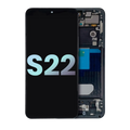 OLED-Display mit Rahmen für Samsung Galaxy S22 5G (Service Pack) (Graphite)